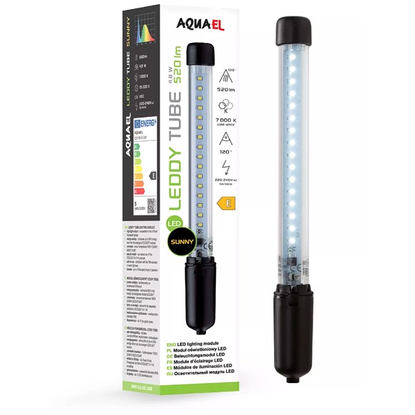 AQUAEL LEDDY Tube Leddy 2.0 - 4,8 Watts | pour aquarium Aquael Leddy (ancien), Aquastart, Hexa 60, Sphere 45